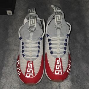 Versace Men's Red and Gray Sneakers